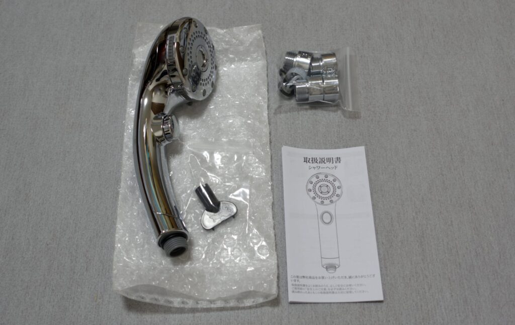付属品, シャワーヘッド, 節水, 停水スイッチ, モード調節, バブル