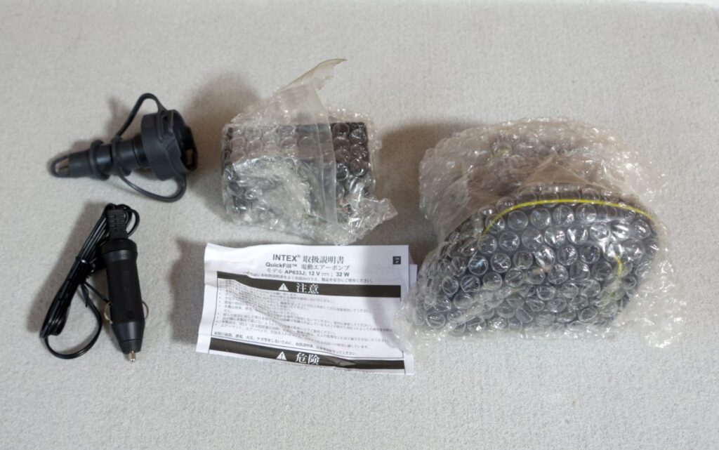 梱包品, INTEX, 電動空気入れ, ポンプ, AC100V, DC12V