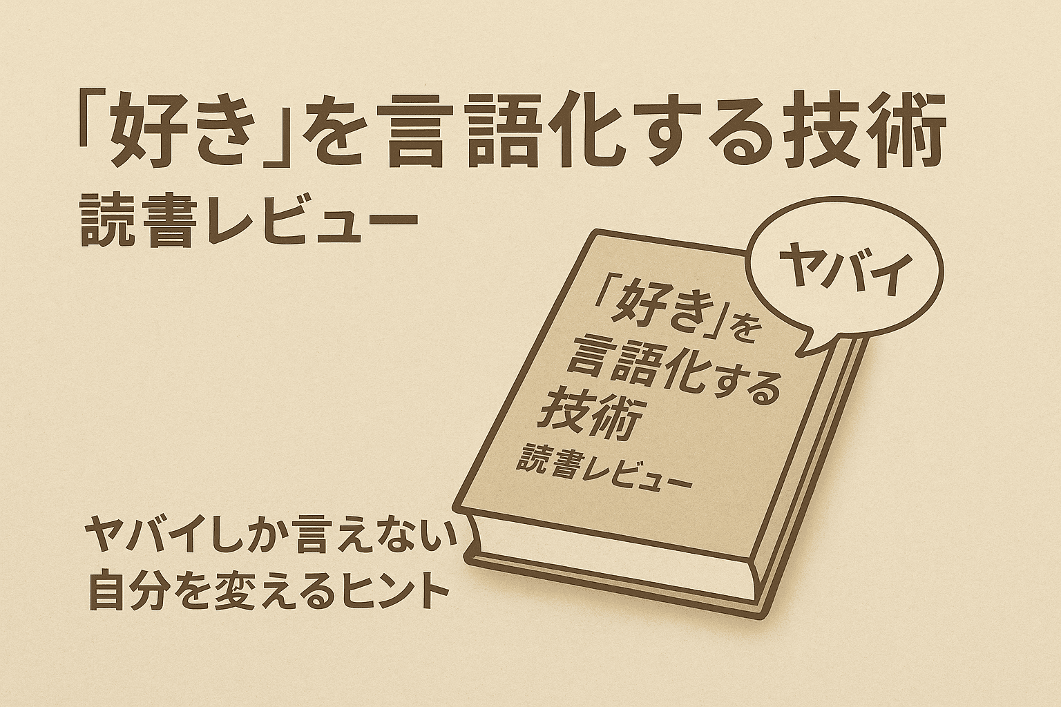 「好き」を言語化する技術, 推しの素晴らしさを語りたいのに「やばい！」しかでてこない, 三宅香帆, 読書感想, 読書レビュー